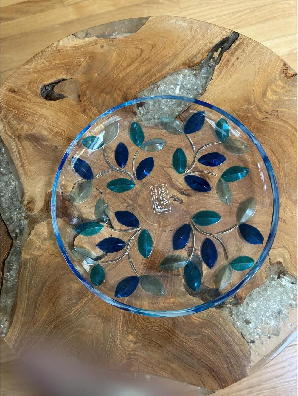 DueZeta DECORATO A MANO VENEZIA MADE IN ITALY Tree of Life Murano Glass Plate